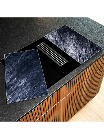 Chefware Osłony (2 szt.) w kolorze antracytowym na kuchenkę - 52 x 30 cm