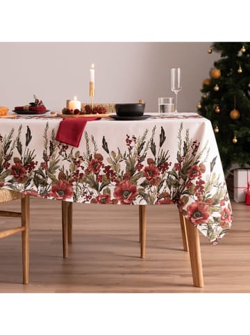 mint Deco Tafellaken "Christmas Angelo" wit/rood