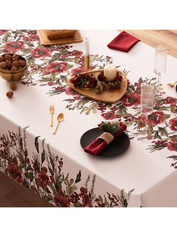 mint Deco Tafellaken "Christmas Angelo" wit/rood