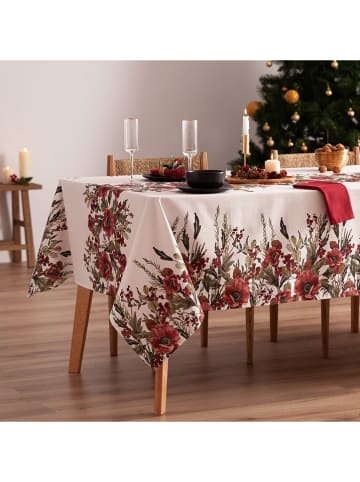 Mint Rugs Tischdecke "Christmas Angelo" in Weiß/ Rot