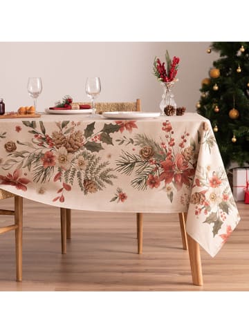 Mint Rugs Obrus "Christmas Cava" w kolorze kremowym ze wzorem