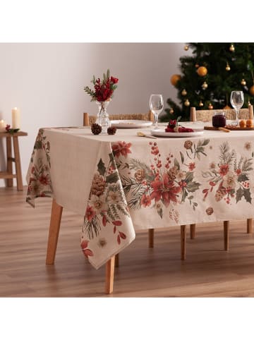 Mint Rugs Tafellaken "Christmas Cava" crème/meerkleurig
