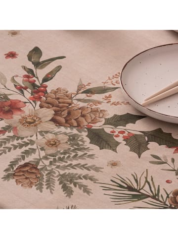 mint Deco Tafellaken "Christmas Cava" crème/meerkleurig
