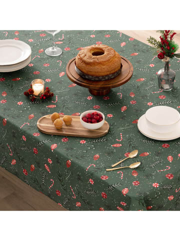 Mint Rugs Obrus "Christmas Maison" w kolorze zielonym