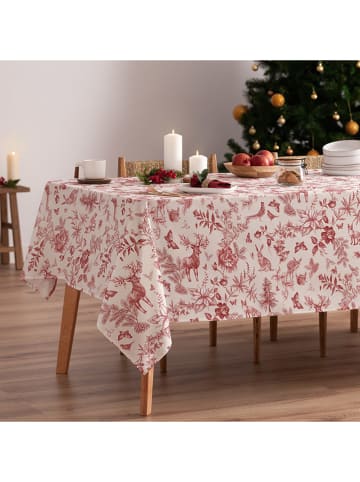 Mint Rugs Tischdecke "Christmas Rudolph" in Weiß/ Rot