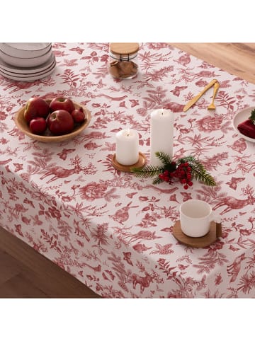 Mint Rugs Tischdecke "Christmas Rudolph" in Weiß/ Rot