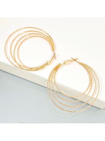 LA CHIQUITA Pozłacane kolczyki-kreole