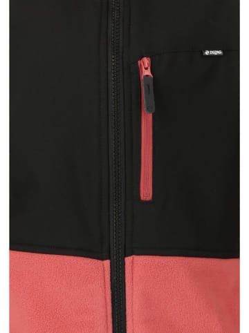 Zigzag Fleecejacke "Carson" in Koralle/ Schwarz