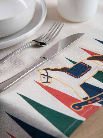 Trendy Kitchen by EXCÉLSA Tischläufer "Vintage Christmas" in Weiß/ Rot/ Grün - (L)140 x (B)45 cm