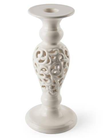 Trendy Kitchen by EXCÉLSA Świecznik w kolorze białym - wys. 20 x Ø 9 cm