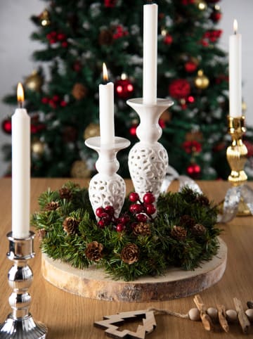 Trendy Kitchen by EXCÉLSA Kerzenständer in Weiß - (H)20 x Ø 9 cm