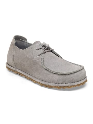 Birkenstock Leder-Schnürschuhe "Utti" in Grau