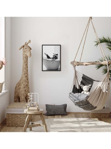 Folkifreckles Ingelijste kunstdruk "Racoon Showe" - (B)30 x (H)40 cm