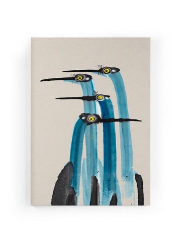 Folkifreckles Leinwand-Kunstdruck "Crane" - (B)40 x (H)60 cm