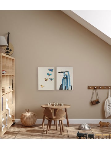 Folkifreckles Leinwand-Kunstdruck "Crane" - (B)40 x (H)60 cm