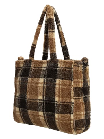 Beagles Schultertasche in Hellbraun/ Schwarz - (B)38 x (H)22 x (T)12 cm