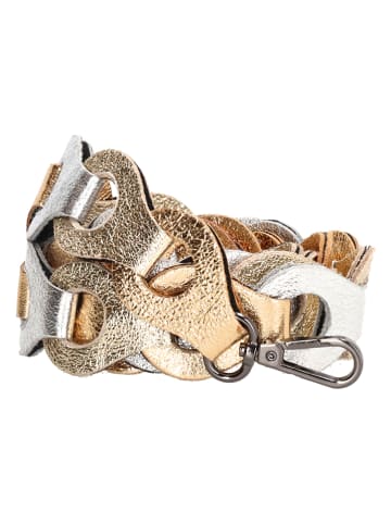 Charm Leder-Umhängeriemen in Gold - (L)110 x (B)3 cm