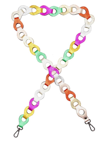 Charm Skórzany pasek ze wzorem do torebki - 110 x 3 cm