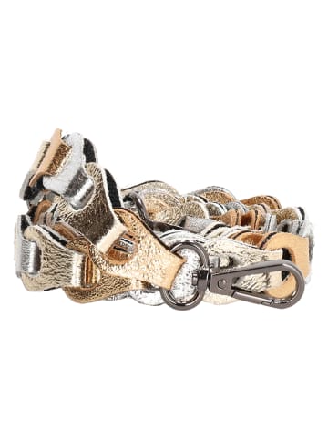 Charm Leder-Umhängeriemen in Silber/ Gold - (L)110 x (B)2 cm