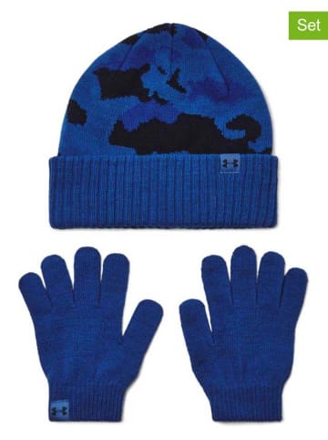 Under Armour 2-delige set: muts en handschoenen blauw