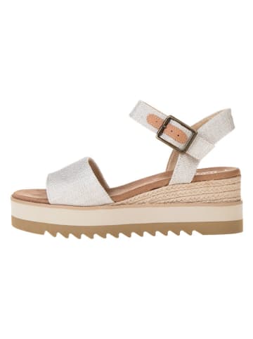 TOMS Sandalen "Diana" in Creme/ Braun
