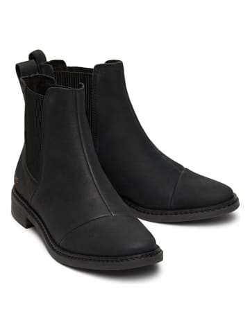 TOMS Leder-Chelsea-Boots in Schwarz