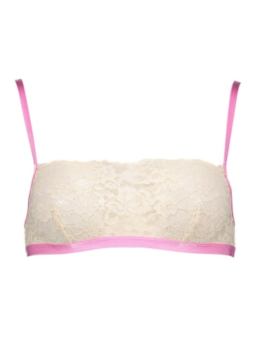 LASCANA Bustier in Creme/ Rosa