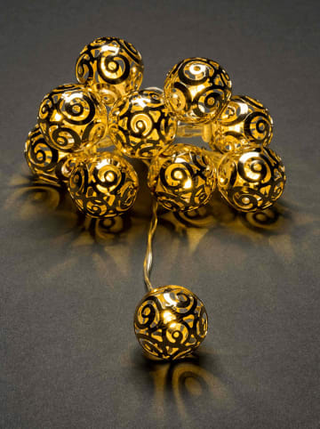 Konstsmide LED-Dekolichterkette ''Bälle'' in Gold/ Warmweiß