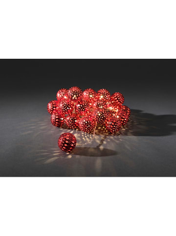 Konstsmide LED-Dekolichterkette ''Bälle'' in Rot/ Warmweiß