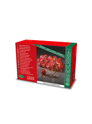 Konstsmide LED-Dekolichterkette ''Bälle'' in Rot/ Warmweiß