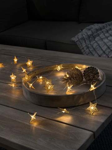 Konstsmide LED-Dekolichterkette ''Sterne'' in Gold/ Warmweiß