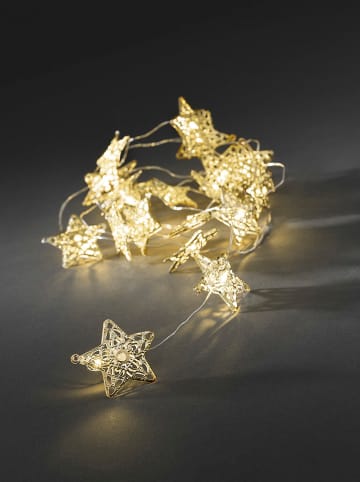 Konstsmide LED-Dekolichterkette ''Sterne'' in Gold/ Warmweiß