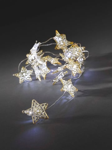 Konstsmide LED-Dekolichterkette ''Sterne'' in Gold/ Warmweiß