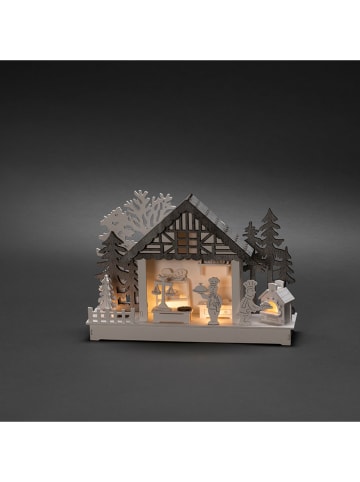 Konstsmide LED-Holzdekoleuchte "Haus und Bäckerei"