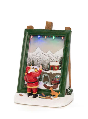 Konstsmide LED-Dekoleuchte "Malender Weihnachtsmann" in Bunt - (B)20,5 x (H)31,5 x (T)20 cm