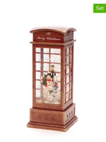 Konstsmide LED-Dekoleuchte "Telefonzelle" in Rot - (B)10,5 x (H)31 x (T)10,5 cm