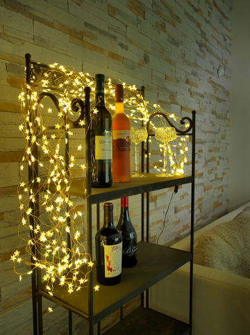 Konstsmide Ledlichtketting ''Lametta sterren'' warmwit