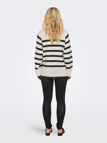 JDY Pullover in Creme/ Anthrazit