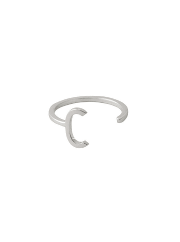 Design Letters Zilveren ring "C"