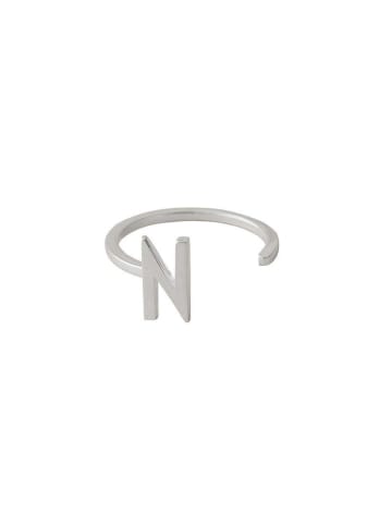 Design Letters Zilveren ring "N"