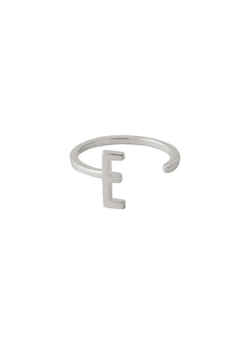 Design Letters Zilveren ring "E"