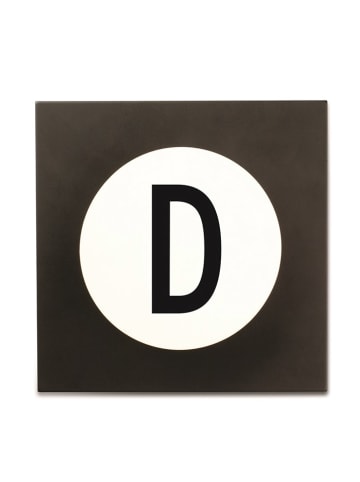 Design Letters Haczyk ścienny "D" w kolorze czarnym - 9 x 14 cm