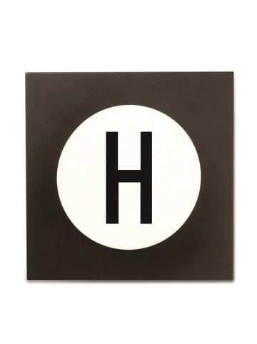 Design Letters Wandhaken "H" in Schwarz - (B)9 x (H)14 cm
