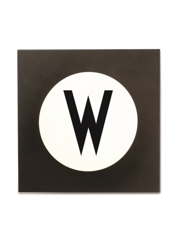 Design Letters Wandhaak "W" zwart - (B)9 x (H)14 cm