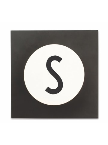 Design Letters Wandhaak "S" zwart - (B)9 x (H)14 cm
