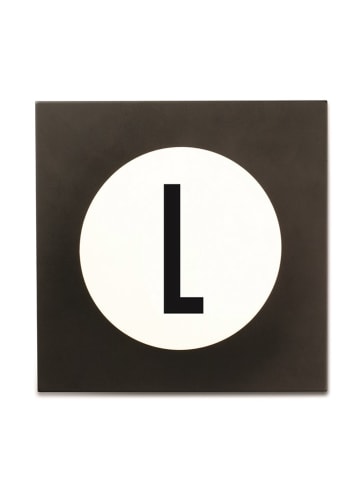 Design Letters Wandhaak "L" zwart - (B)9 x (H)14 cm