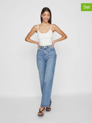 Vila 2-delige set: tops wit