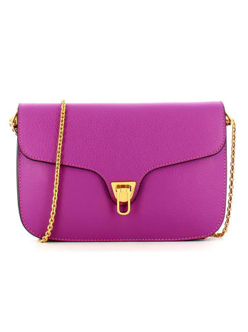 COCCINELLE Leder-Umhängetasche in Lila - (B)23,5 x (H)15 x (T)5 cm