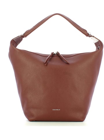 COCCINELLE Leren handtas lichtbruin - (B)18,5 x (H)18,5 x (D)11 cm