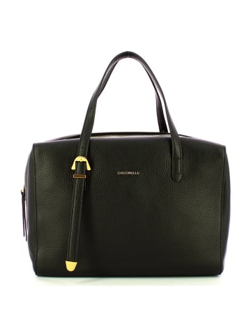 COCCINELLE Leder-Henkeltasche in Schwarz - (B)31 x (H)21 x (T)19 cm